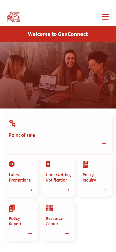 Genconnect mobile &mdash; Landing Page (Home)